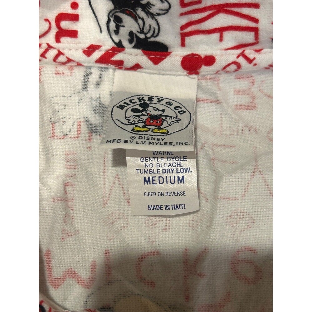 vintage Mickey And Co Women’s Cotton Nightgown Mickey Mouse Medium flannel - Picture 4 of 9
